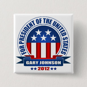 Gary Johnson 15 Cm Square Badge