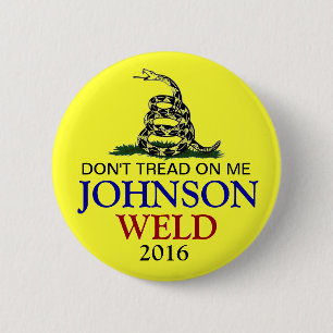 GARY JOHNSON 2016 6 CM ROUND BADGE