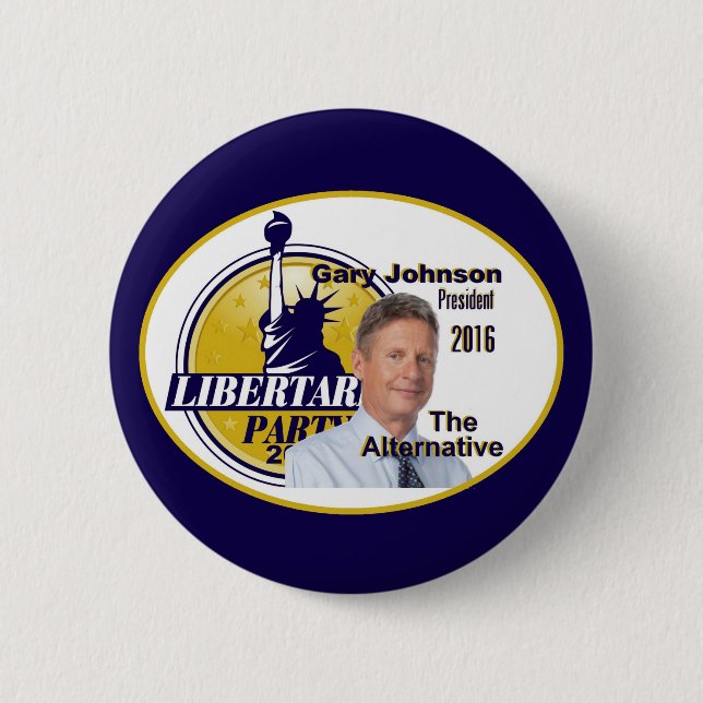 Gary JOHNSON 2016 Button (Front)
