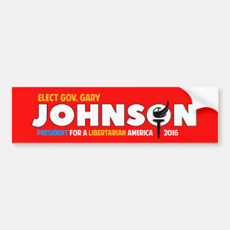 Gary Johnson 2016 Libertarian FIRETRUCK Bumper Sticker