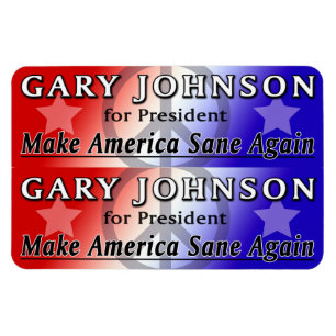 Gary Johnson for President 2x6 Flexi Magnets