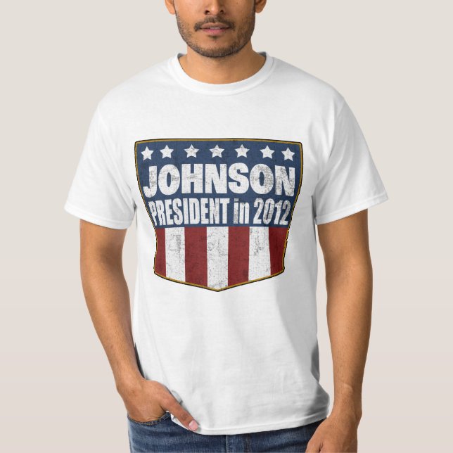 Gary Johnson for President in 2012 (distressed) T-Shirt (Front)