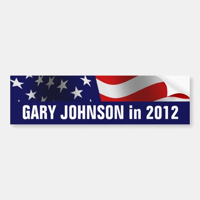 Gary Johnson in 2012 Bumper Sticker (Front)