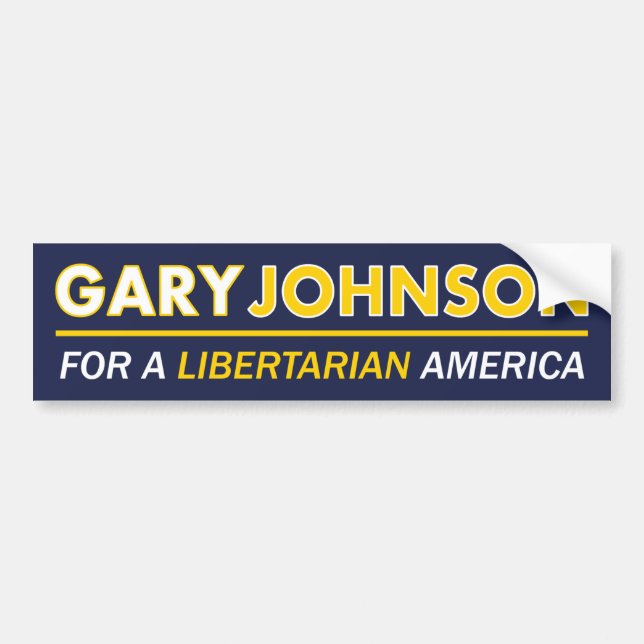 Gary Johnson Libertarian Bumper Sticker (Front)