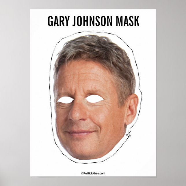 Gary Johnson Mask Cutout Poster (Front)
