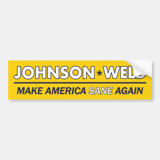 Gary Johnson / Weld Libertarian Bumper Sticker (Front)