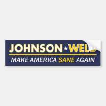 Gary Johnson / Weld Sane America Bumper Sticker