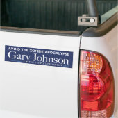 Gary Johnson Zombie Apocalypse Bumper Sticker (On Truck)