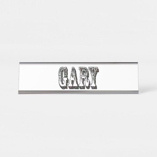 Gary Mens Name Logo, Desk Name Plate (Front)