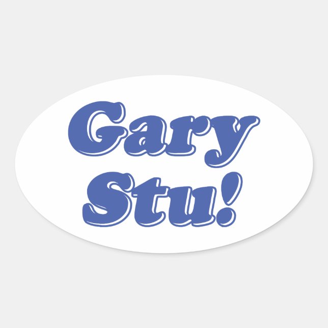 Gary Stu! Oval Sticker (Front)