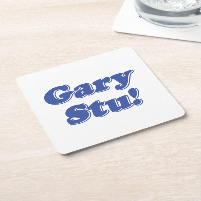 Gary Stu! Square Paper Coaster (Angled)
