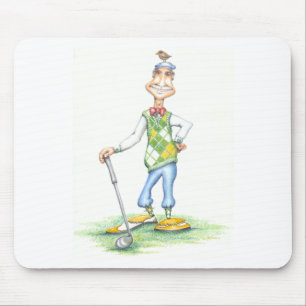 Gary the golfer mouse pad