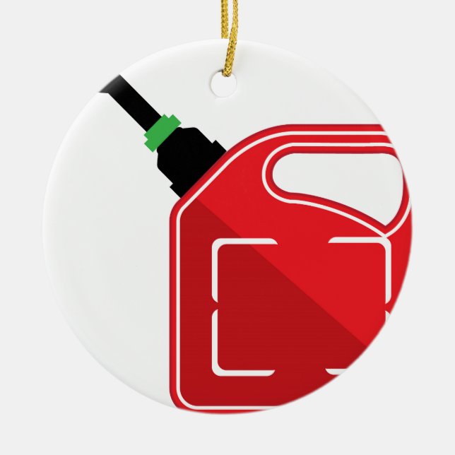 Gas Can Ceramic Tree Decoration (Front)