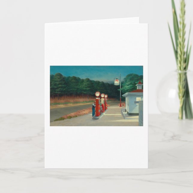 Gas - Edward Hopper Card (Front)