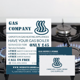 Gas Icon, Gas Engineer & Supplier Business Card