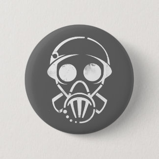 gas mask [button] 6 cm round badge