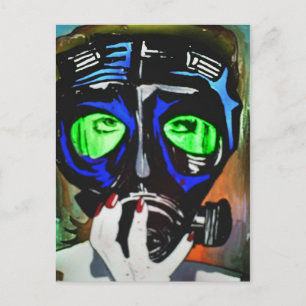 'Gas Mask Girl 2012' Postcard