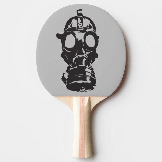 GAS MASK PING PONG PADDLE (Front)