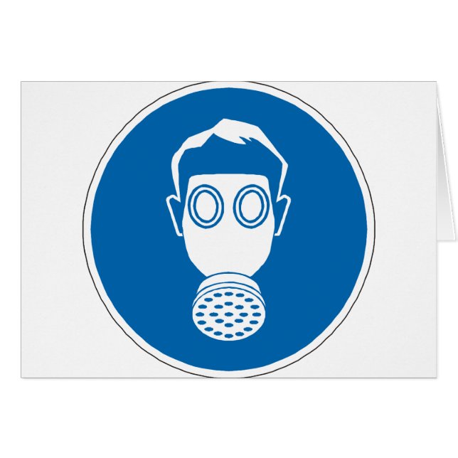 Gas Mask Sign (Front Horizontal)