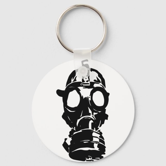 GAS MASK STENCIL KEY RING (Front)