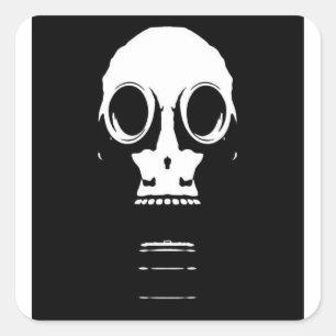 Gas Mask Stencil Sticker