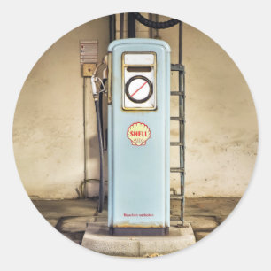 gas-pump classic round sticker