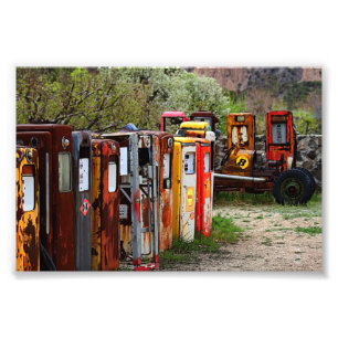 Gas Pump Conga Line in New Mexico Photo Print