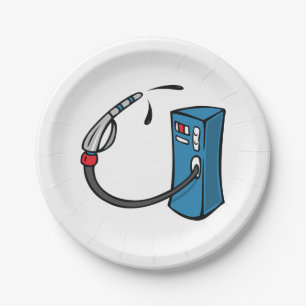 Gas Pump Paper Plate