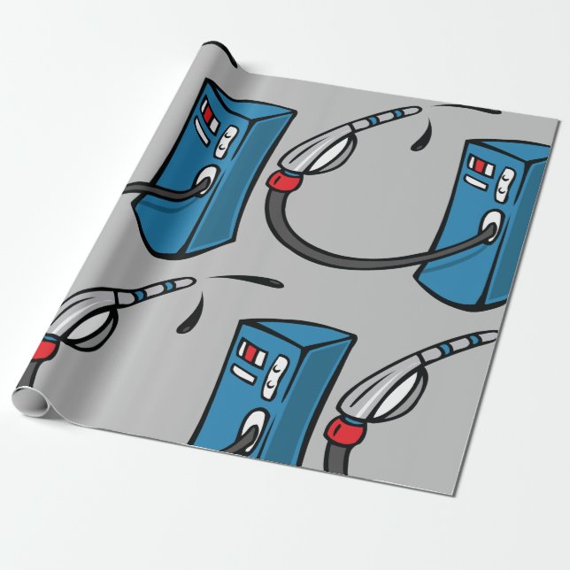 Gas Pump Wrapping Paper (Unrolled)