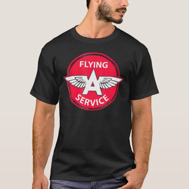 Gas Station Flying A Service Motor Oil Car T-Shirt (Front)