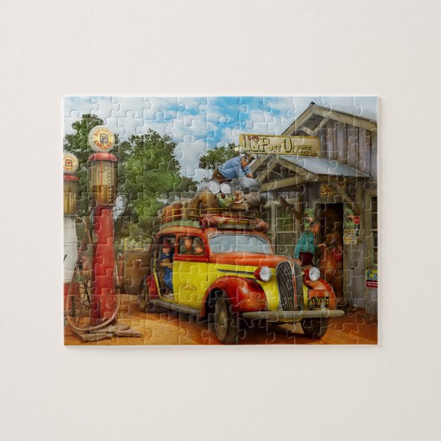 Gas Station - Fresh delivery to Pie Town 1940 Jigsaw Puzzle (Horizontal)