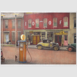 Gas Station - Lazy Saturday's 1935 Tissue Paper