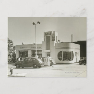 Gas Station Postcard