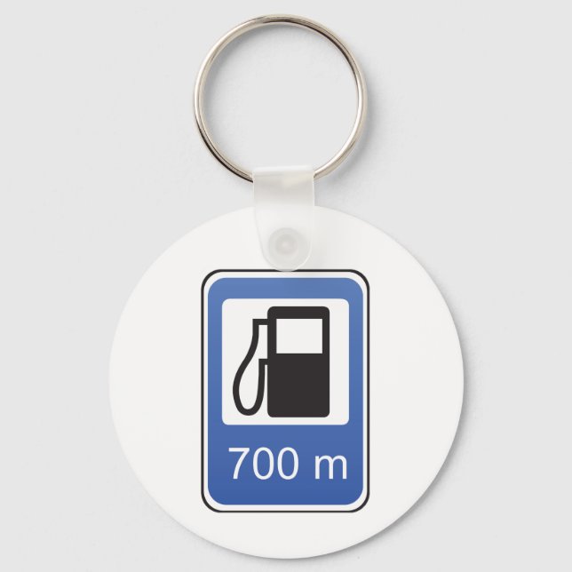 Gas Station Road Sign Keychain (Front)