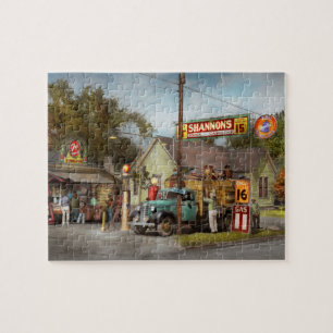 Gas Station - Shannon's super gasolines 1939 Jigsaw Puzzle