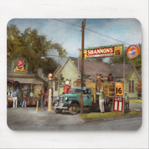 Gas Station - Shannon's super gasolines 1939 Mouse Pad