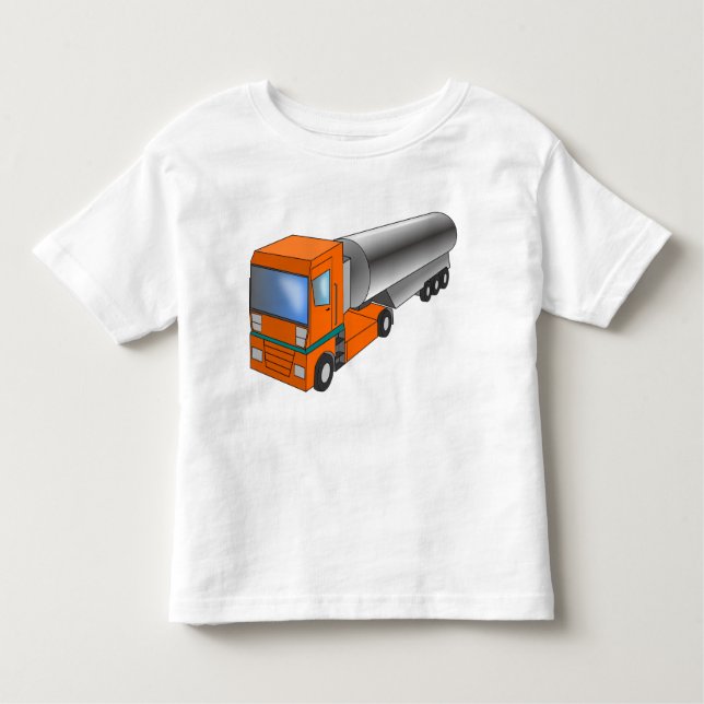Gas Tanker Truck Heavy Transporter for Kids Toddler T-Shirt (Front)