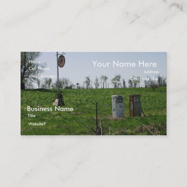 Gas Up on Route 66 Business Card (Front)