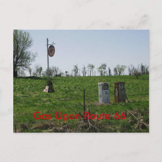 Gas Up On Route 66 Postcard (Front)