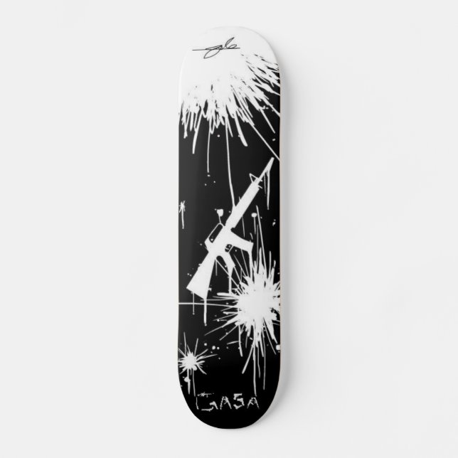 gasa board guns splat-black skateboard (Front)