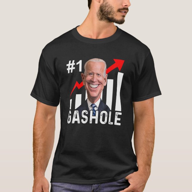 Gashole Biden Funny Anti Biden Gas Prices Biden Di T-Shirt (Front)