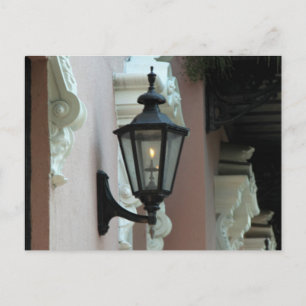 Gaslight, Antique, Vintage, Black, Photography Postcard
