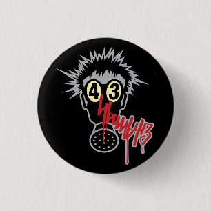 Gasmask 3 Cm Round Badge