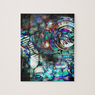 Gasoline Motorcycle Engine Jigsaw Puzzle