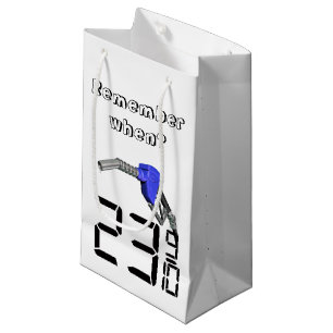 Gasoline Nozzle with 1970's Gas Price Small Gift Bag