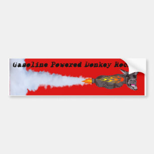 Gasoline Powered Donkey Rocket Bumper Sticker