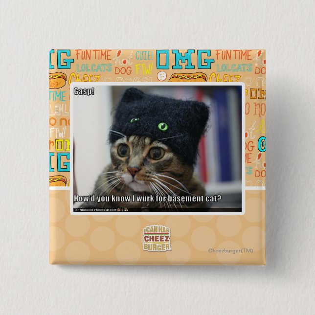 Gasp! 15 Cm Square Badge (Front)