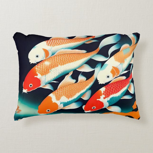 GASP OF KOI DECORATIVE CUSHION (Front)