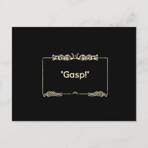 Gasp! Silent Films Postcard