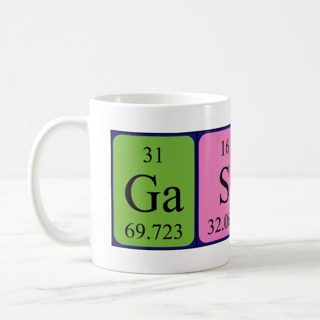 Gaspar periodic table name mug (Left)